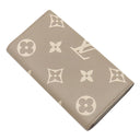 ルイヴィトン LOUIS VUITTON ポルトフォイユ サラ NM M81049 トゥルトレール×クレーム モノグラムアンプラント 長財布 ゴールド金具 ベージュ