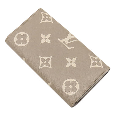 ルイヴィトン LOUIS VUITTON ポルトフォイユ サラ NM M81049 トゥルトレール×クレーム モノグラムアンプラント 長財布 ゴールド金具 ベージュ