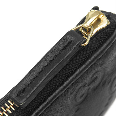 グッチ GUCCI グッチシマ 233183 ブラック レザー コインケース ゴールド金具 黒 キーケース 小銭入れ