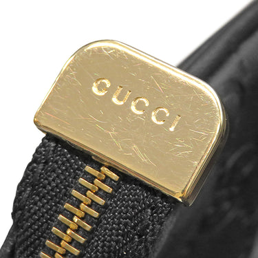 グッチ GUCCI グッチシマ 233183 ブラック レザー コインケース ゴールド金具 黒 キーケース 小銭入れ