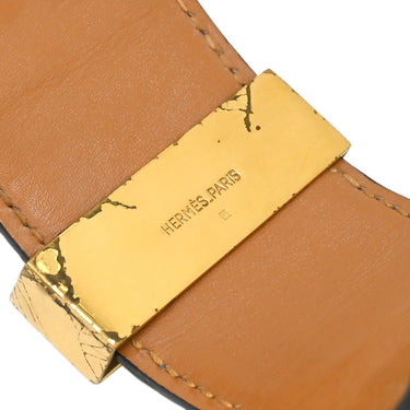 エルメス HERMES コリエドシアン プレス ポロサス ネイビー×ゴールド ポロサス GP S ブレスレット 青 スタッズ クロコ