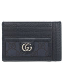 グッチ GUCCI GGスプリーム キャンバス カードケース 732018 ネイビー×ブルー レザー GGスプリームキャンバス カードケース シルバー金具 紺 パスケース