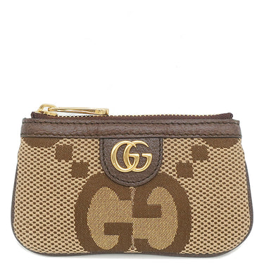 グッチ GUCCI ジャンボGG コインケース 671722 ブラウン GGキャンバス レザー コインケース ゴールド金具 新品 未使用 キーケース チェーン付き