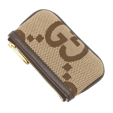 グッチ GUCCI ジャンボGG コインケース 671722 ブラウン GGキャンバス レザー コインケース ゴールド金具 新品 未使用 キーケース チェーン付き