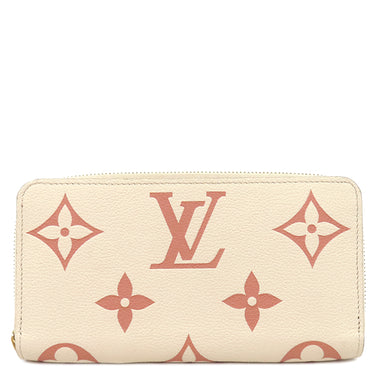 ルイヴィトン LOUIS VUITTON ジッピーウォレット M81914 クレーム×ローズトリアノン モノグラムアンプラント バイカラーモノグラムアンプラントレザー 長財布 ゴールド金具