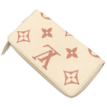 ルイヴィトン LOUIS VUITTON ジッピーウォレット M81914 クレーム×ローズトリアノン モノグラムアンプラント バイカラーモノグラムアンプラントレザー 長財布 ゴールド金具