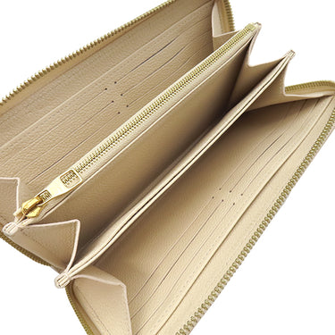 ルイヴィトン LOUIS VUITTON ジッピーウォレット M81914 クレーム×ローズトリアノン モノグラムアンプラント バイカラーモノグラムアンプラントレザー 長財布 ゴールド金具