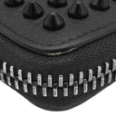 クリスチャンルブタン Christian Louboutin パネトーネ スパイク 1165044CM53 ブラック レザー 長財布 シルバー金具 黒 ラウンドファスナー スタッズ