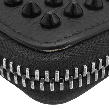 クリスチャンルブタン Christian Louboutin パネトーネ スパイク 1165044CM53 ブラック レザー 長財布 シルバー金具 黒 ラウンドファスナー スタッズ