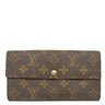ルイヴィトン LOUIS VUITTON ポルトフォイユ サラ M61725 モノグラム モノグラムキャンバス 長財布 ゴールド金具 茶 二つ折り