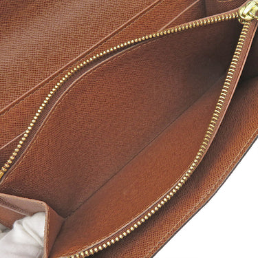 ルイヴィトン LOUIS VUITTON ポルトフォイユ サラ M61725 モノグラム モノグラムキャンバス 長財布 ゴールド金具 茶 二つ折り
