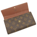 ルイヴィトン LOUIS VUITTON ポルトフォイユ サラ M61725 モノグラム モノグラムキャンバス 長財布 ゴールド金具 茶 二つ折り