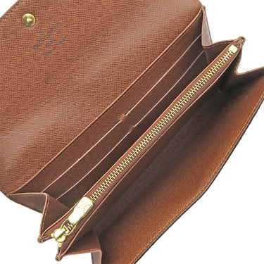 ルイヴィトン LOUIS VUITTON ポルトフォイユ サラ M61725 モノグラム モノグラムキャンバス 長財布 ゴールド金具 茶 二つ折り