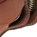 ルイヴィトン LOUIS VUITTON ポルト パピエ ジップ M61207 モノグラム モノグラムキャンバス 二つ折り財布 ゴールド金具 茶 ポケットケース欠品