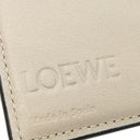 ロエベ LOEWE スモール バーティカル ウォレット グリーン×タン カーフ 三つ折り財布 シルバー金具 茶 コンパクトウォレット
