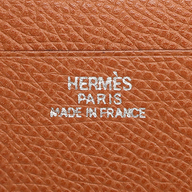 エルメス HERMES MC2 タレス コニャック ヴォーエプソン 二つ折り財布 茶 小銭入れ