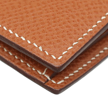 エルメス HERMES MC2 タレス コニャック ヴォーエプソン 二つ折り財布 茶 小銭入れ