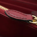バーバリー BURBERRY ハウスチェック ラウンドジップ ウォレット レッド×アーカイブベージュ コットン レザー 長財布 ゴールド金具 赤 ベージュ チェック 小銭入れ