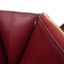 バーバリー BURBERRY ハウスチェック ラウンドジップ ウォレット レッド×アーカイブベージュ コットン レザー 長財布 ゴールド金具 赤 ベージュ チェック 小銭入れ