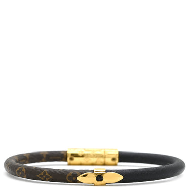 ルイヴィトン LOUIS VUITTON ブレスレット デイリー コンフィデンシャル M8276E モノグラム×ブラック K18YG ブラックコード 17 ブレスレット ゴールド金具
