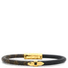ルイヴィトン LOUIS VUITTON ブレスレット デイリー コンフィデンシャル M8276E モノグラム×ブラック K18YG ブラックコード 17 ブレスレット ゴールド金具
