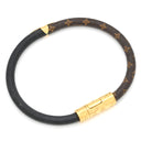 ルイヴィトン LOUIS VUITTON ブレスレット デイリー コンフィデンシャル M8276E モノグラム×ブラック K18YG ブラックコード 17 ブレスレット ゴールド金具