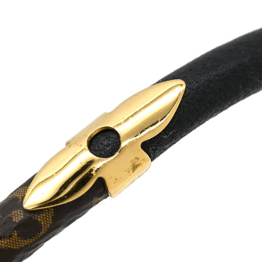 ルイヴィトン LOUIS VUITTON ブレスレット デイリー コンフィデンシャル M8276E モノグラム×ブラック K18YG ブラックコード 17 ブレスレット ゴールド金具
