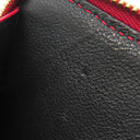 サンローラン SAINT LAURENT カサンドラ Vステッチ コンパクトジップ 403723 レッド レザー 二つ折り財布 ゴールド金具 モノグラム