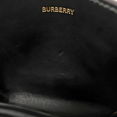 バーバリー BURBERRY ルナ TBモノグラム コンパクトウォレット ブラウン PVC レザー 二つ折り財布 ゴールド金具 茶 黒 白 赤 小銭入れ