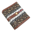 バーバリー BURBERRY ルナ TBモノグラム コンパクトウォレット ブラウン PVC レザー 二つ折り財布 ゴールド金具 茶 黒 白 赤 小銭入れ