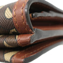 バーバリー BURBERRY ルナ TBモノグラム コンパクトウォレット ブラウン PVC レザー 二つ折り財布 ゴールド金具 茶 黒 白 赤 小銭入れ