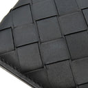 ボッテガヴェネタ BOTTEGA VENETA イントレチャート コインパース付き二つ折りウォレット ブラック×グラス カーフ 二つ折り財布 黒 緑 コンパクト