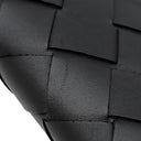 ボッテガヴェネタ BOTTEGA VENETA イントレチャート コインパース付き二つ折りウォレット ブラック×グラス カーフ 二つ折り財布 黒 緑 コンパクト