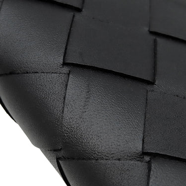 ボッテガヴェネタ BOTTEGA VENETA イントレチャート コインパース付き二つ折りウォレット ブラック×グラス カーフ 二つ折り財布 黒 緑 コンパクト