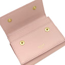 セリーヌ CELINE フォールデッド コンパクトウォレット 10E603BEL ヴィンテージピンク カーフ 三つ折り財布 ゴールド金具 小銭入れ 札入れ カード入れ