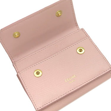 セリーヌ CELINE フォールデッド コンパクトウォレット 10E603BEL ヴィンテージピンク カーフ 三つ折り財布 ゴールド金具 小銭入れ 札入れ カード入れ