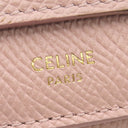 セリーヌ CELINE フォールデッド コンパクトウォレット 10E603BEL ヴィンテージピンク カーフ 三つ折り財布 ゴールド金具 小銭入れ 札入れ カード入れ