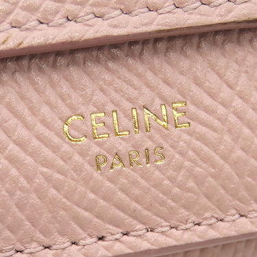 セリーヌ CELINE フォールデッド コンパクトウォレット 10E603BEL ヴィンテージピンク カーフ 三つ折り財布 ゴールド金具 小銭入れ 札入れ カード入れ