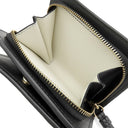 クロエ Chloe センス コンパクト ウォレット CHC23SP867I10001 ブラック レザー 二つ折り財布 ゴールド金具 黒 ロゴ刺繍 小銭入れ 札入れ Sense
