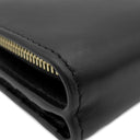 クロエ Chloe センス コンパクト ウォレット CHC23SP867I10001 ブラック レザー 二つ折り財布 ゴールド金具 黒 ロゴ刺繍 小銭入れ 札入れ Sense