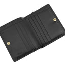 クロエ Chloe センス コンパクト ウォレット CHC23SP867I10001 ブラック レザー 二つ折り財布 ゴールド金具 黒 ロゴ刺繍 小銭入れ 札入れ Sense