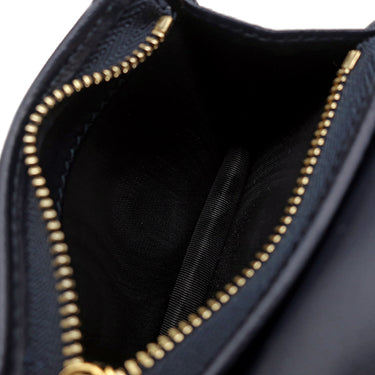グッチ GUCCI ホースビット 1955 ウォレット 621887 ベージュ×ネイビー キャンバス レザー 二つ折り財布 ゴールド金具 紺 コンパクトウォレット 小銭入れ