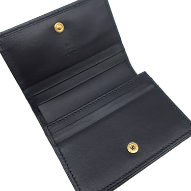 グッチ GUCCI ホースビット 1955 ウォレット 621887 ベージュ×ネイビー キャンバス レザー 二つ折り財布 ゴールド金具 紺 コンパクトウォレット 小銭入れ