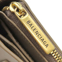 バレンシアガ BALENCIAGA ENVELOPE コンパクトウォレット 753762 ブラウン レザー 三つ折り財布 ゴールド金具 茶 小銭入れ コンパクト