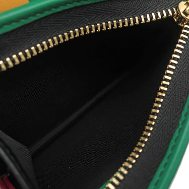 サルヴァトーレ・フェラガモ Salvatore Ferragamo マルチスタッズ コンパクトウォレット JP-22-D570 ブラック×マルチカラー レザー 二つ折り財布 ゴールド金具 レインボー
