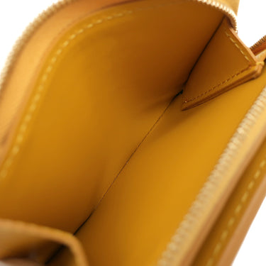 フェンディ FENDI FF キューブ 8M0490 AQEW イエロー レザー 二つ折り財布 ゴールド金具 コンパクト ウォレット