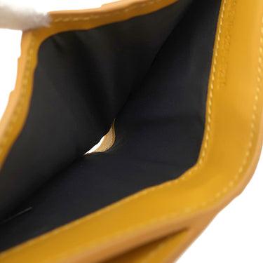フェンディ FENDI FF キューブ 8M0490 AQEW イエロー レザー 二つ折り財布 ゴールド金具 コンパクト ウォレット