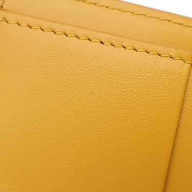 フェンディ FENDI FF キューブ 8M0490 AQEW イエロー レザー 二つ折り財布 ゴールド金具 コンパクト ウォレット