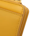 フェンディ FENDI FF キューブ 8M0490 AQEW イエロー レザー 二つ折り財布 ゴールド金具 コンパクト ウォレット