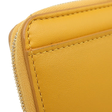 フェンディ FENDI FF キューブ 8M0490 AQEW イエロー レザー 二つ折り財布 ゴールド金具 コンパクト ウォレット